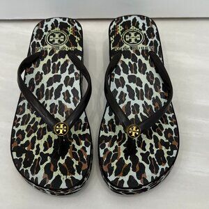 Tory Burch Thandie Wedge Women's Flip Flop Size 5.5